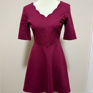 Soprano … Elegant Scallop Neck Dress